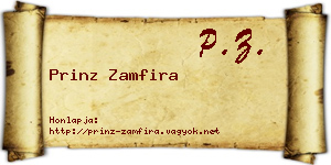 Prinz Zamfira névjegykártya